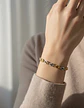 Pulsera Grano De Café De Acero Color Oro Para Hombre Y Mujer - Miniatura 4