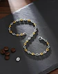 Pulsera Grano De Café De Acero Color Oro Para Hombre Y Mujer - Miniatura 6