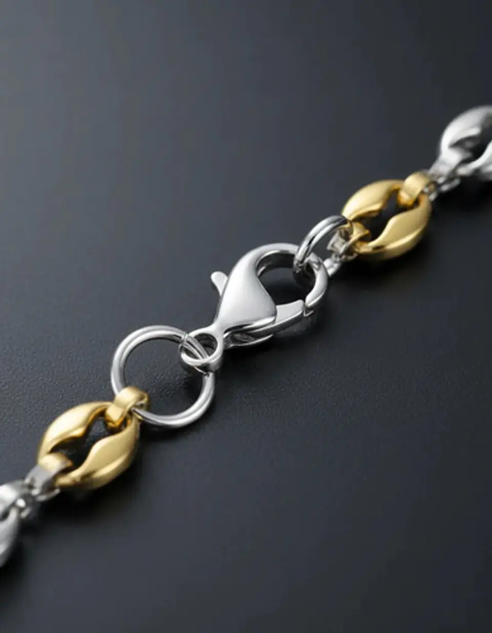 Pulsera Grano De Café De Acero Color Oro Para Hombre Y Mujer 9