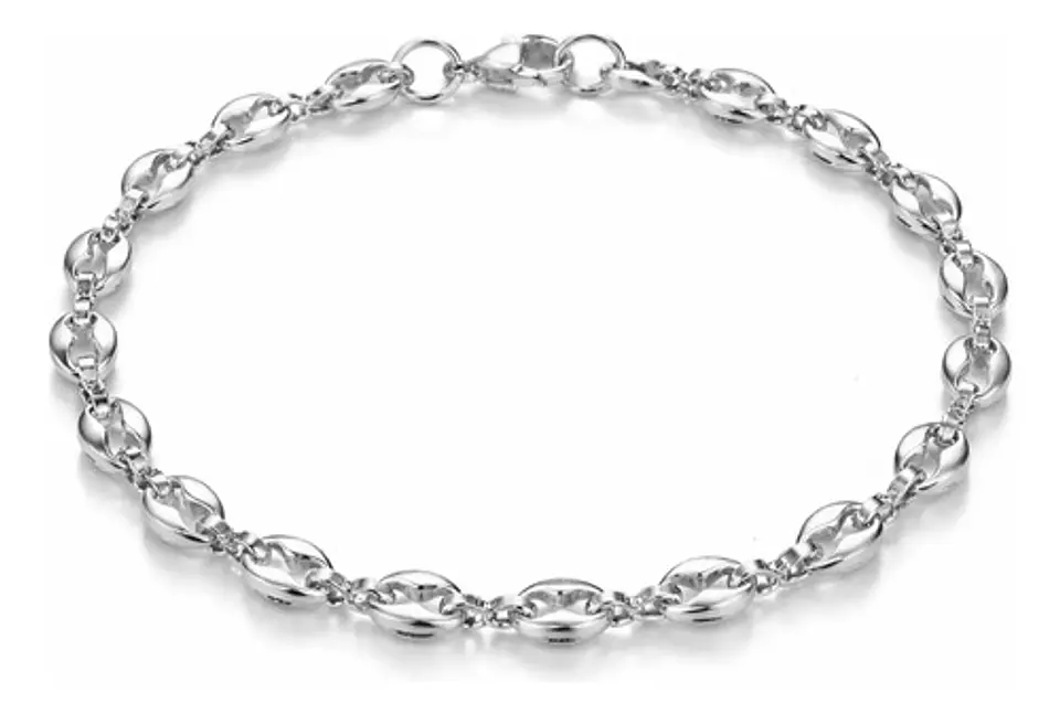 Pulsera Grano De Café De Acero Color Oro Para Hombre Y Mujer 18