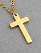 Collar Doble Capa De Acero Para Mujer Dije Cruz Minimalista - Miniatura 5