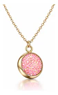 Collar Minimalista Para Mujeres Dije Circular Con Cristales - Miniatura 1