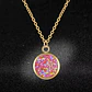 Collar Minimalista Para Mujeres Dije Circular Con Cristales - Miniatura 6