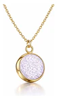 Collar Minimalista Para Mujeres Dije Circular Con Cristales - Miniatura 7