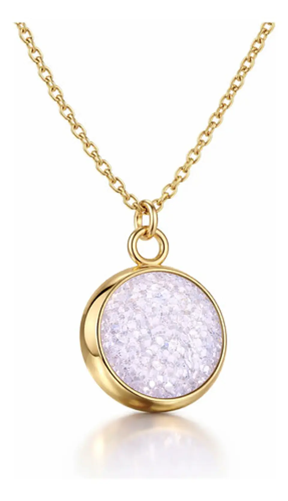 Collar Minimalista Para Mujeres Dije Circular Con Cristales 7