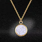 Collar Minimalista Para Mujeres Dije Circular Con Cristales - Miniatura 12