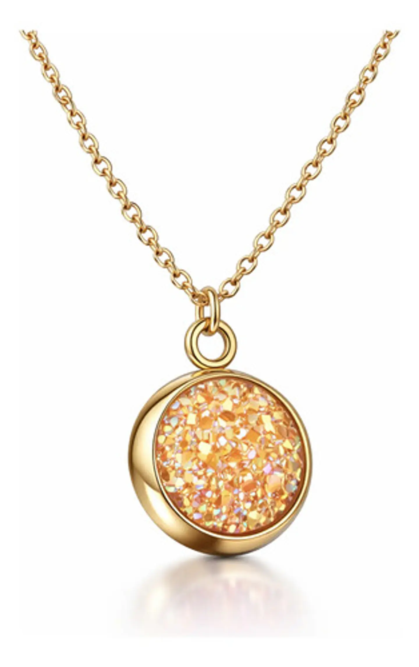 Collar Minimalista Para Mujeres Dije Circular Con Cristales 13