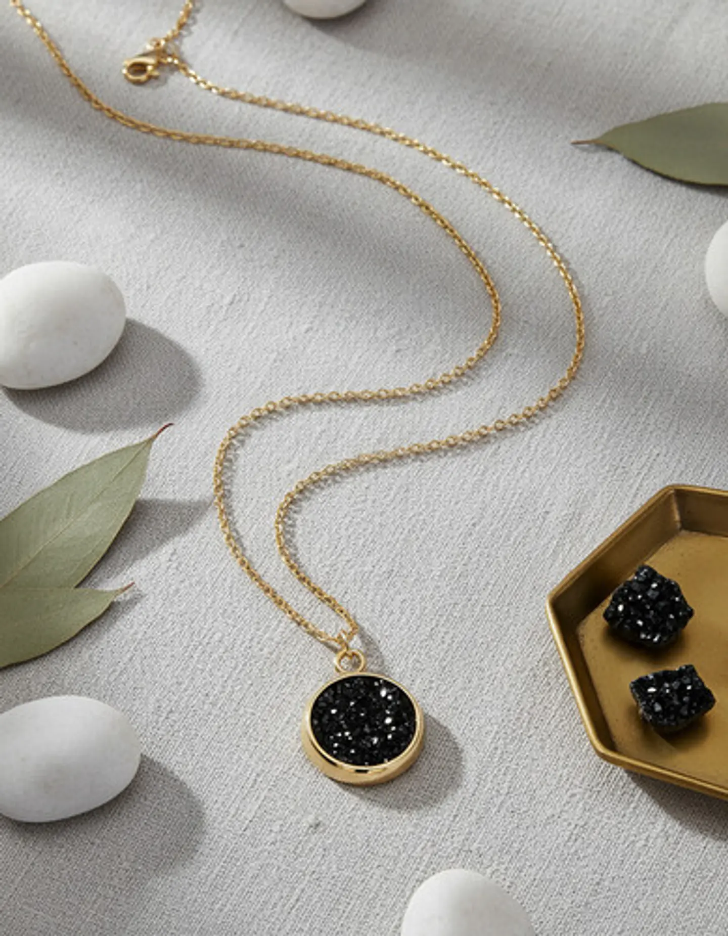 Collar Minimalista Para Mujeres Dije Circular Con Cristales 24