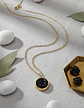 Collar Minimalista Para Mujeres Dije Circular Con Cristales - Miniatura 24