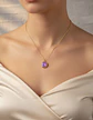 Collar Minimalista Para Mujeres Dije Circular Con Cristales - Miniatura 39