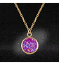 Collar Minimalista Para Mujeres Dije Circular Con Cristales - Miniatura 42