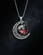 Collar Para Mujer Dije Luna Cristal Cabujón Galaxia Estrella - Miniatura 13
