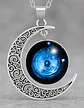 Collar Para Mujer Dije Luna Cristal Cabujón Galaxia Estrella - Miniatura 16