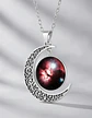 Collar Para Mujer Dije Luna Cristal Cabujón Galaxia Estrella - Miniatura 27