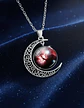 Collar Para Mujer Dije Luna Cristal Cabujón Galaxia Estrella - Miniatura 30