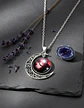 Collar Para Mujer Dije Luna Cristal Cabujón Galaxia Estrella - Miniatura 32