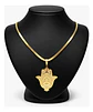 Collar Acero Color Oro Para Hombre Mujer Dije Mano De Fátima - Miniatura 2
