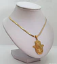 Collar Acero Color Oro Para Hombre Mujer Dije Mano De Fátima - Miniatura 11