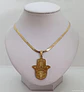 Collar Acero Color Oro Para Hombre Mujer Dije Mano De Fátima - Miniatura 12