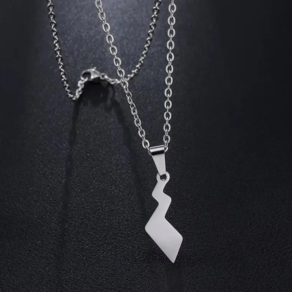 Collar De Acero Para Hombre Mujer Dije Cola Pikachu Pokémon 14
