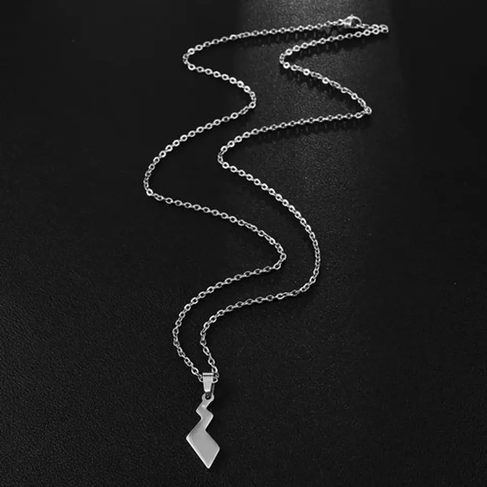 Collar De Acero Para Hombre Mujer Dije Cola Pikachu Pokémon 15