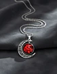 Collar Para Mujer Dije Cabujón Cristal Luna Nebulosa Galaxia - Miniatura 2