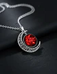 Collar Para Mujer Dije Cabujón Cristal Luna Nebulosa Galaxia - Miniatura 3
