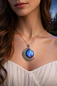 Collar Para Mujer Dije Cabujón Cristal Luna Nebulosa Galaxia - Miniatura 8