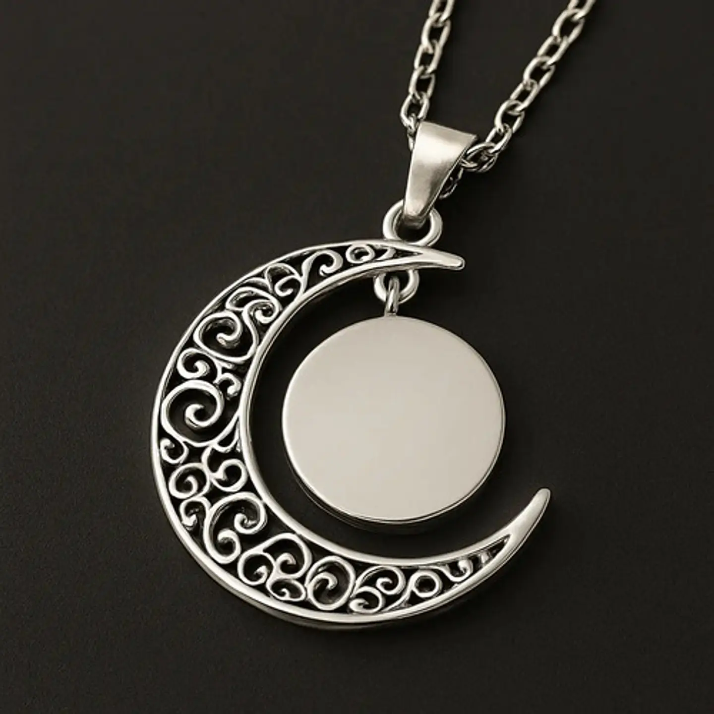 Collar Para Mujer Dije Cabujón Cristal Luna Nebulosa Galaxia 13