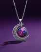 Collar Para Mujer Dije Cabujón Cristal Luna Nebulosa Galaxia - Miniatura 16