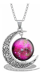 Collar Para Mujer Dije Cabujón Cristal Luna Nebulosa Galaxia - Miniatura 26