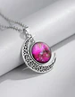 Collar Para Mujer Dije Cabujón Cristal Luna Nebulosa Galaxia - Miniatura 27