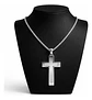Collar De Acero Cadena Para Hombre Y Mujer Dije Cruz Bicolor - Miniatura 11