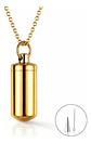 Collar Para Hombre Y Mujer Dije Urna Cilíndrica Para Cenizas - Miniatura 1