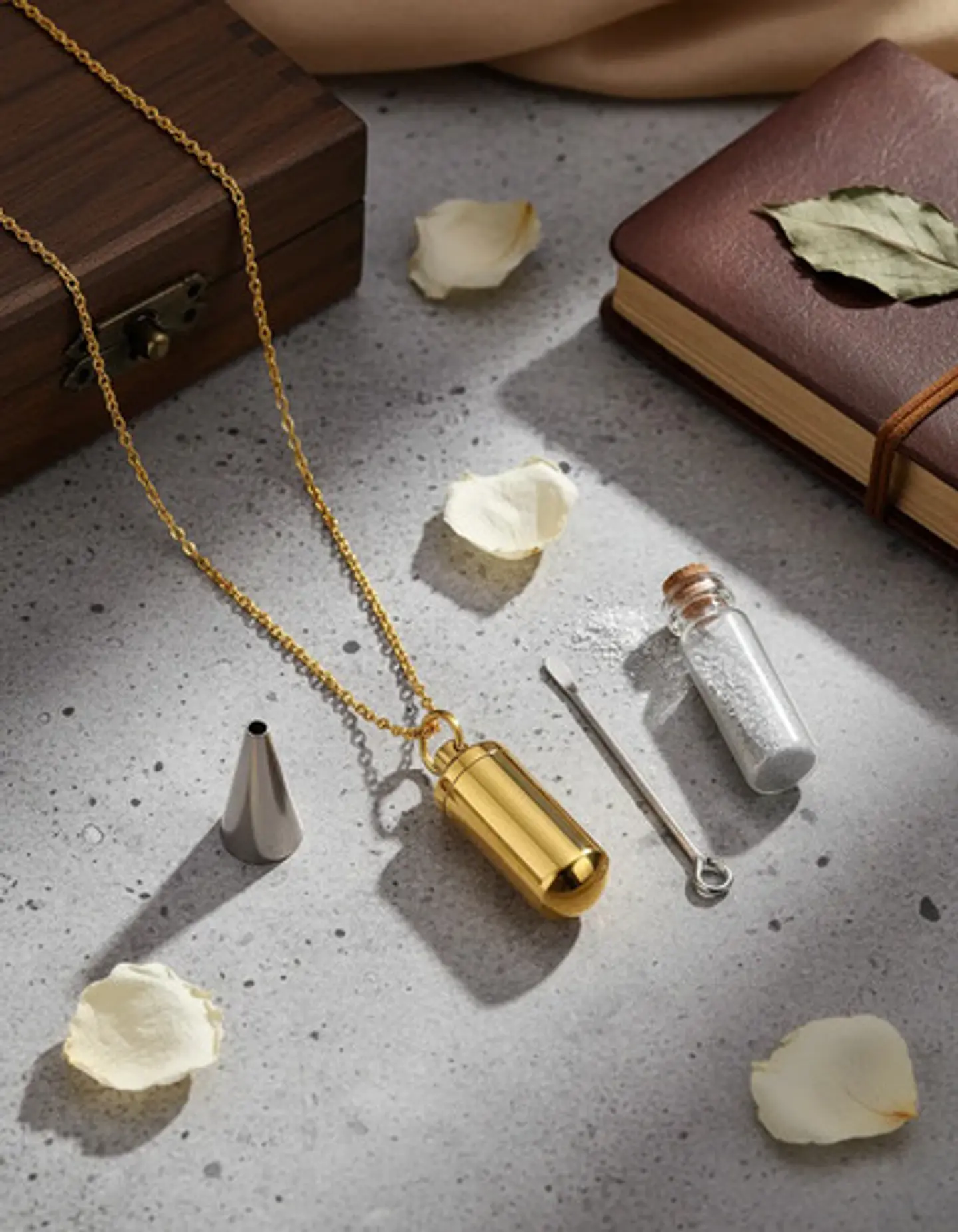 Collar Para Hombre Y Mujer Dije Urna Cilíndrica Para Cenizas 5