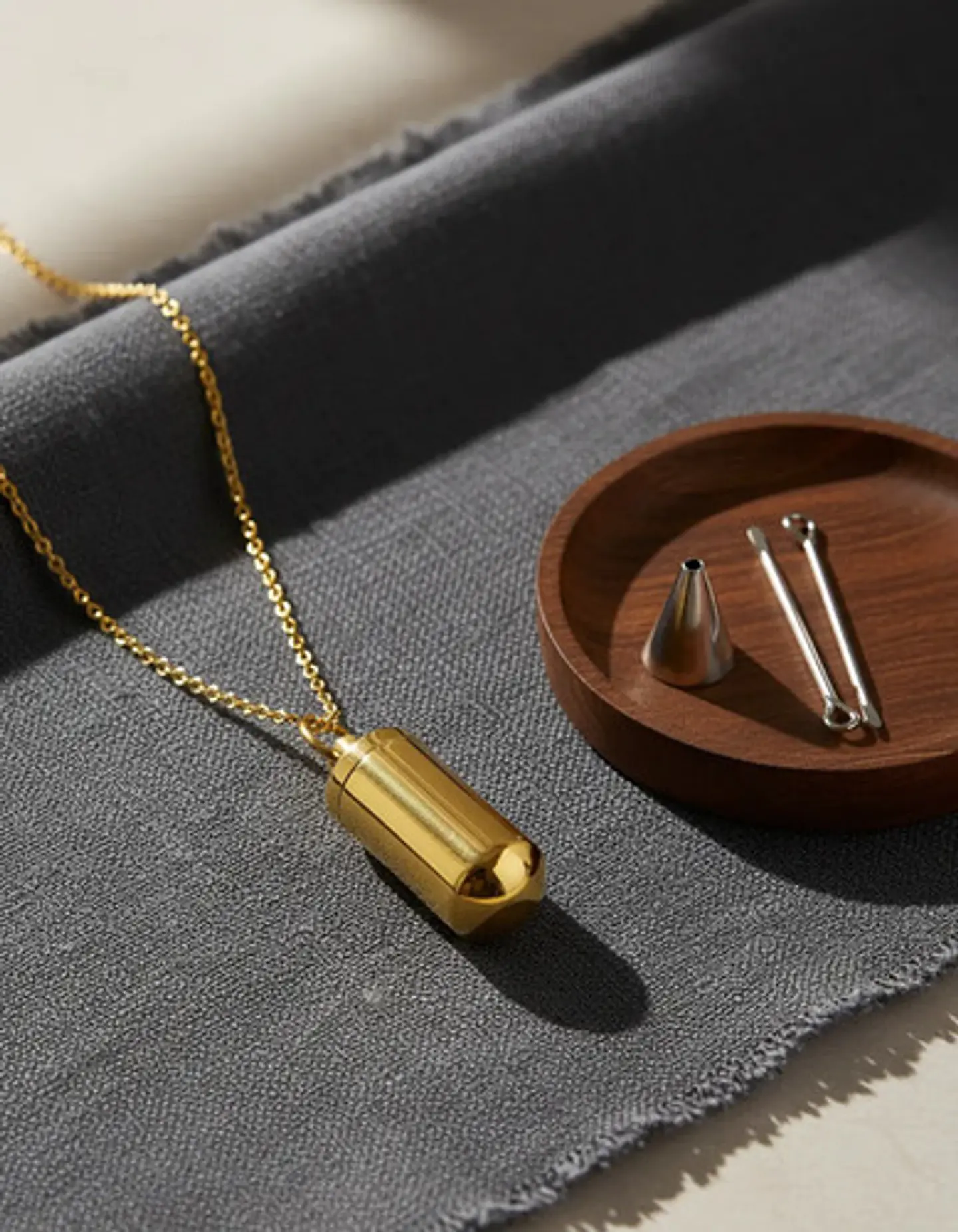 Collar Para Hombre Y Mujer Dije Urna Cilíndrica Para Cenizas 6
