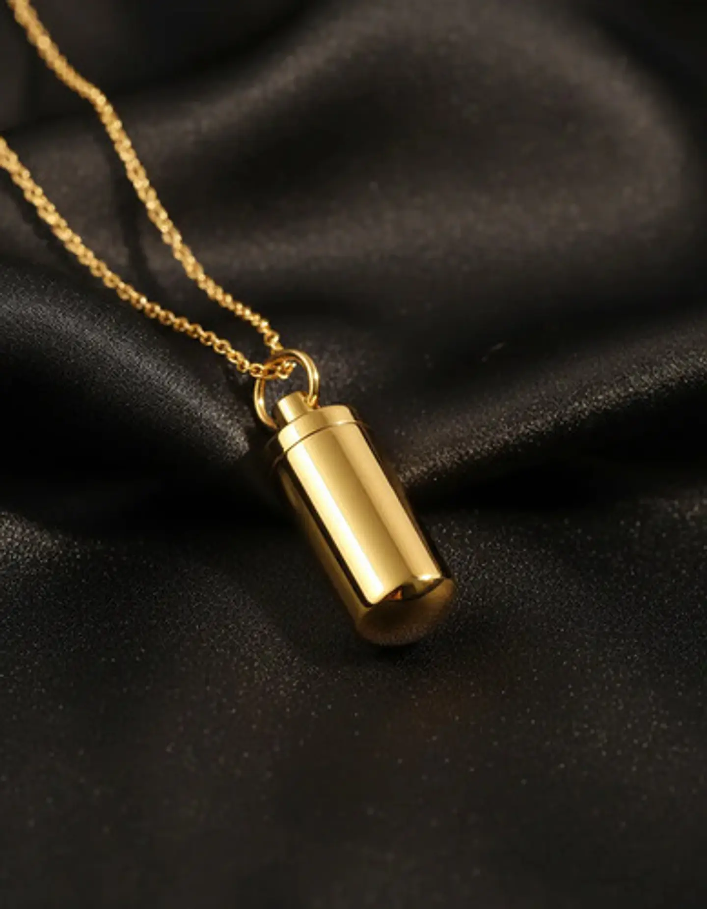 Collar Para Hombre Y Mujer Dije Urna Cilíndrica Para Cenizas 7