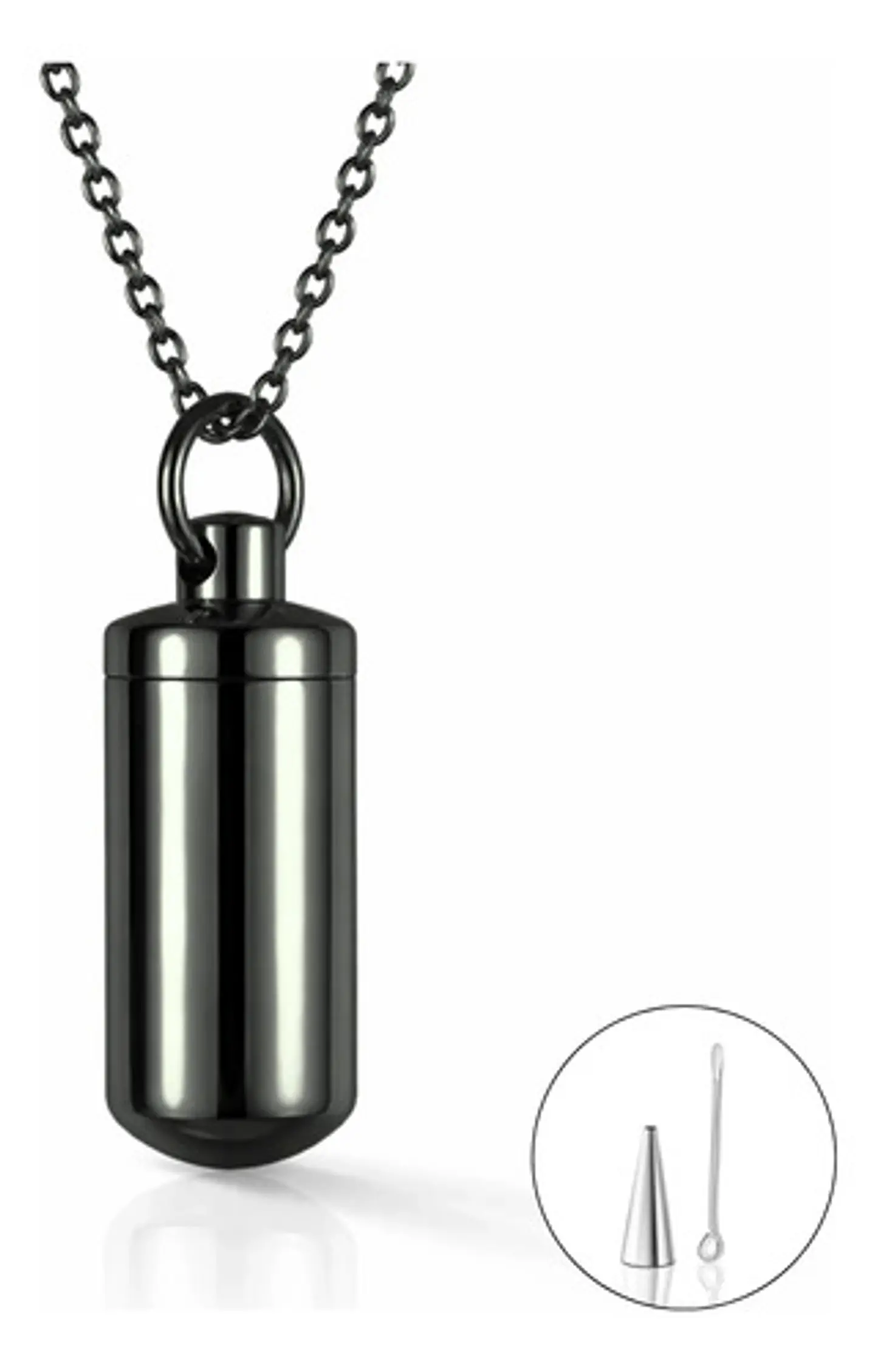 Collar Para Hombre Y Mujer Dije Urna Cilíndrica Para Cenizas 9