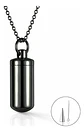 Collar Para Hombre Y Mujer Dije Urna Cilíndrica Para Cenizas - Miniatura 9