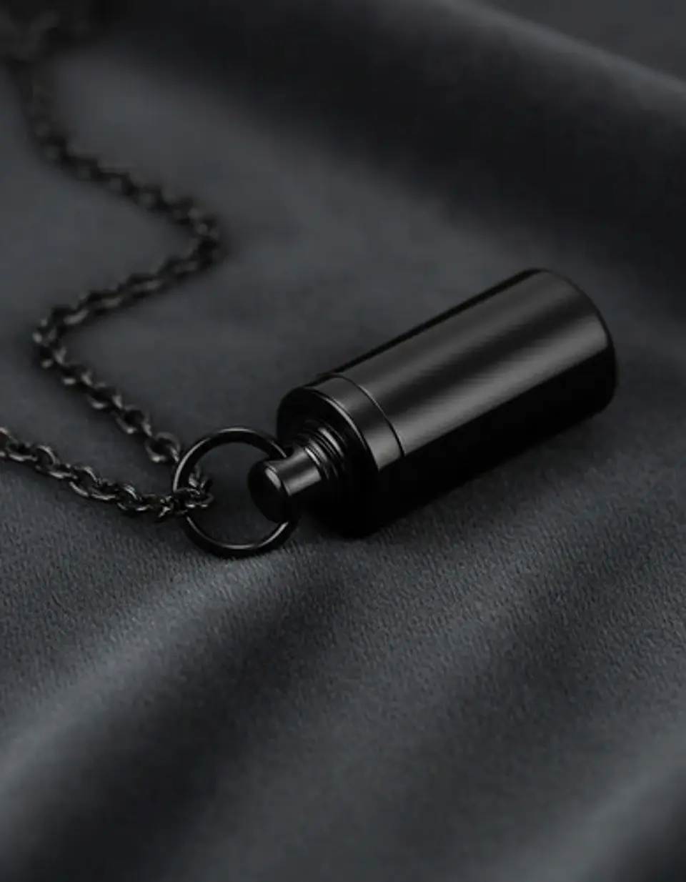 Collar Para Hombre Y Mujer Dije Urna Cilíndrica Para Cenizas 14