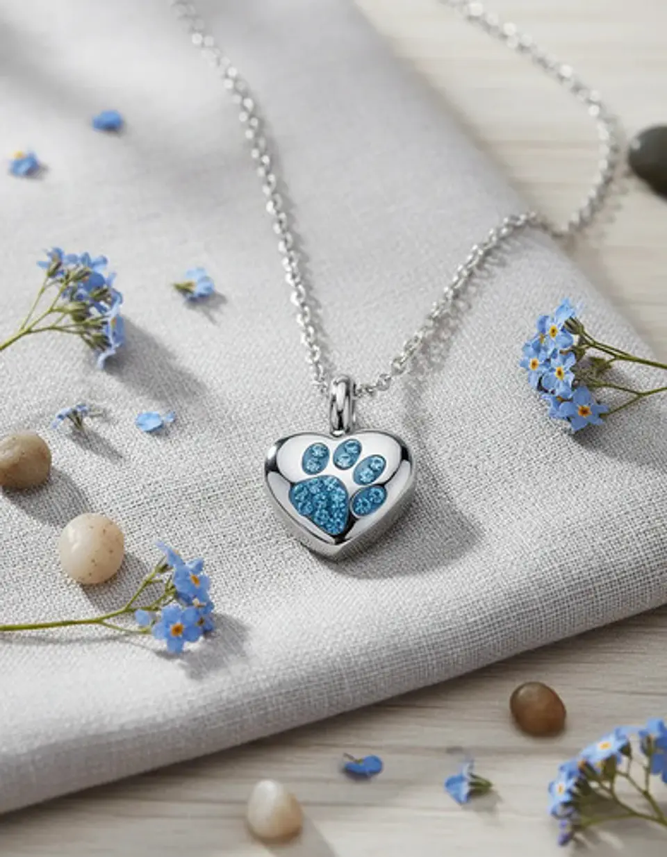 Collar De Acero Para Mujeres Dije Urna Corazón Para Cenizas 4
