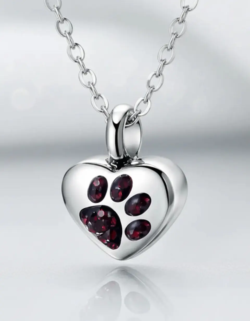 Collar De Acero Para Mujeres Dije Urna Corazón Para Cenizas 10