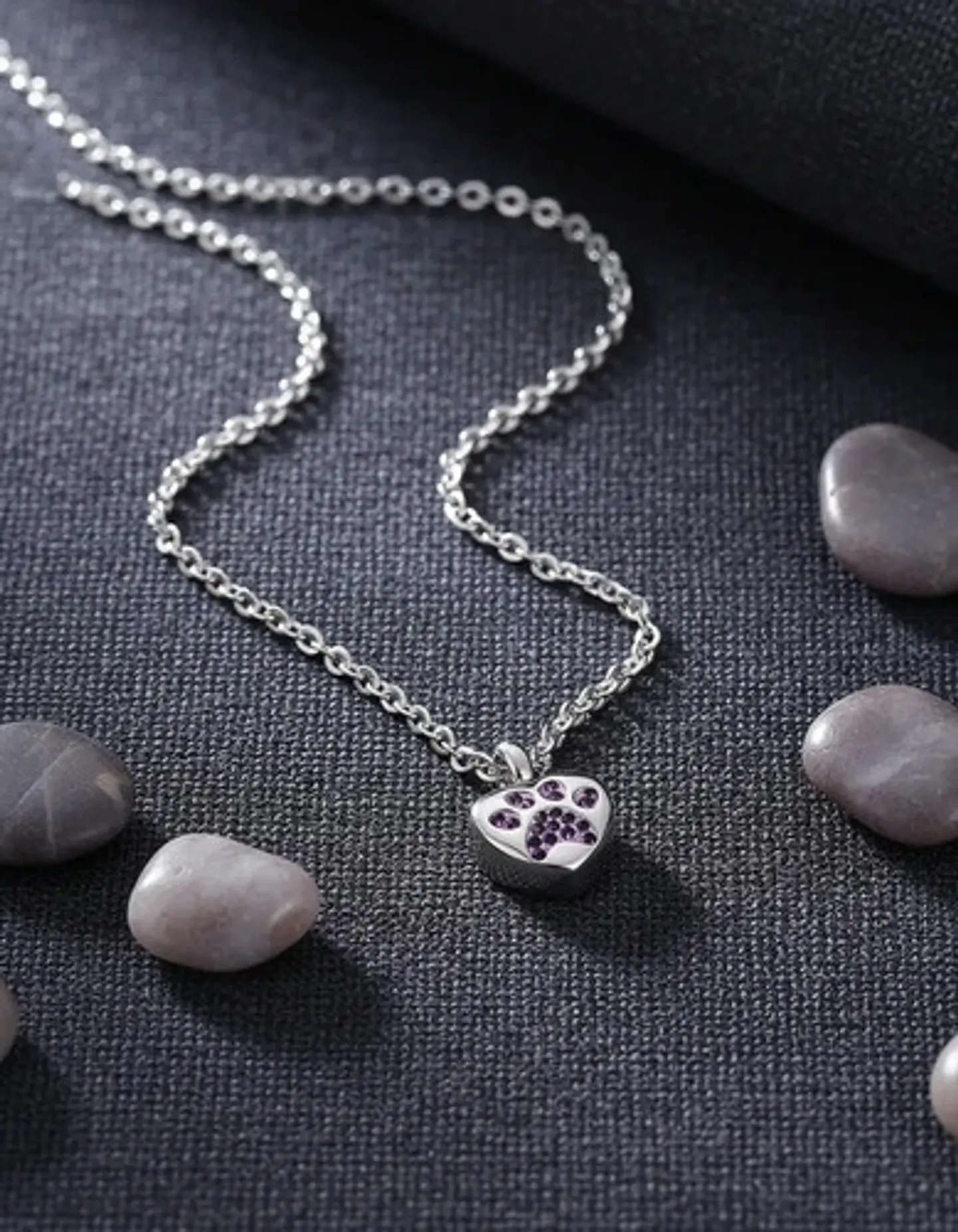 Collar De Acero Para Mujeres Dije Urna Corazón Para Cenizas 14