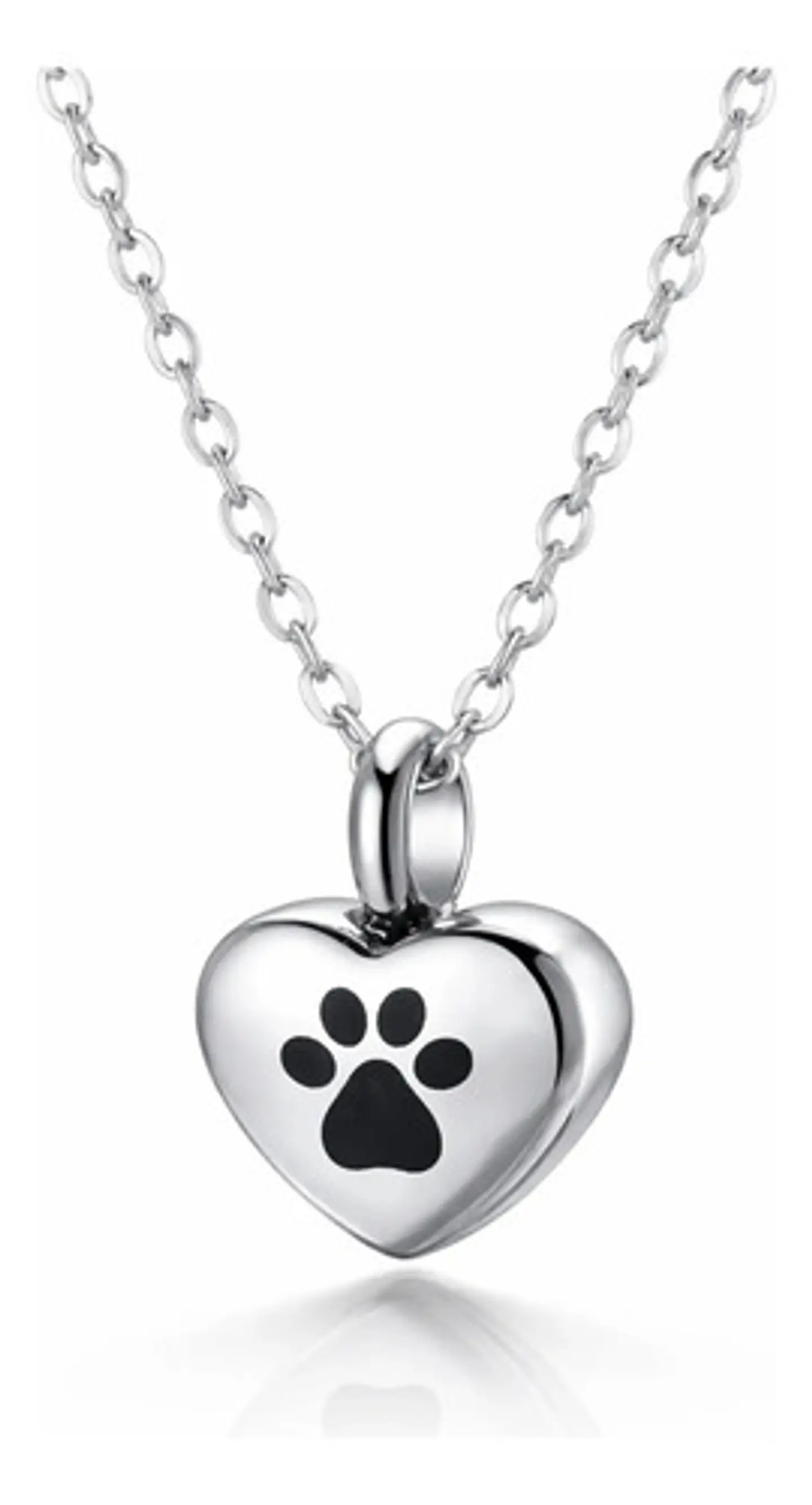 Collar De Acero Para Mujeres Dije Urna Corazón Para Cenizas 17