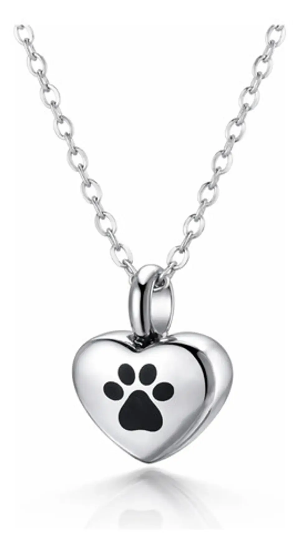 Collar De Acero Para Mujeres Dije Urna Corazón Para Cenizas 17