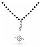Collar De Acero Para Mujeres Dije Cruz Ghost Bc Papa Emerito - Miniatura 1