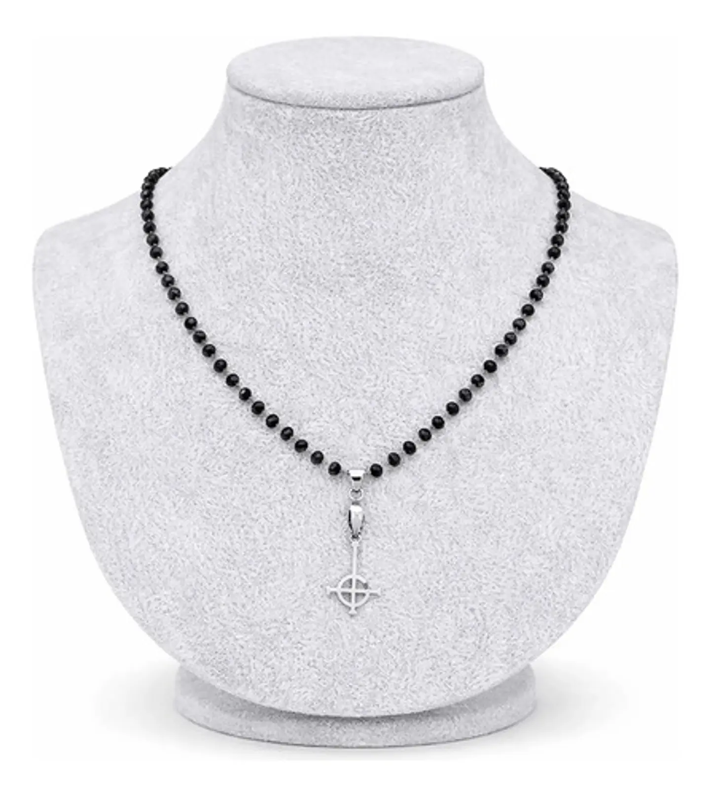 Collar De Acero Para Mujeres Dije Cruz Ghost Bc Papa Emerito 2