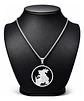 Collar Acero Plateado Para Hombres Dije Arcángel San Miguel - Miniatura 2
