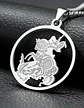 Collar Acero Plateado Para Hombres Dije Arcángel San Miguel - Miniatura 7