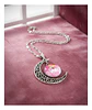 Collar Para Mujeres Niñas Dije Luna Cabujón Princesa Aurora - Miniatura 4